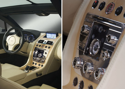 The interior of the Aston Martin Rapide The interior of the Aston Martin Rapide