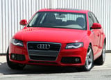 A front view of a red 2009 Audi A4 2.0 T quattro