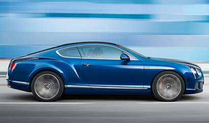 A side view of the Bentley Continental GT Speed