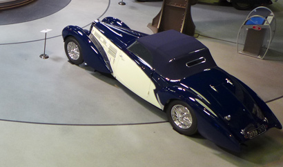 A classic Bugatti on display at the Mullin Museum Classic Bugatti on display at the Mullin Museum
