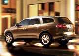 A three-quarter rear view of a Buick Enclave A three-quarter rear view of a Buick Enclave