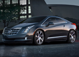 A three-quarter front view of the Cadillac ELR