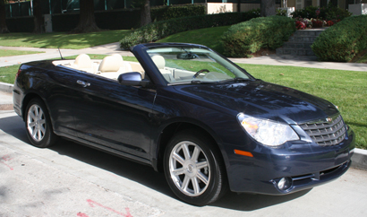A three-quarter front view of a 2008 Chrysler Sebring Limited Convertible