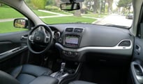 An interior view of the 2012 Dodge Journey Crew