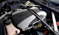 The 2.0-liter turbocharged inline 4-cylinder engine of the Fisker Karma is supplemented by two electric motors The 2.0-liter turbocharged inline 4-cylinder engine of the Fisker Karma is supplemented by two electric motors