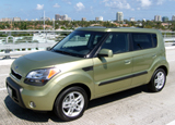 A three-quarter front view of a 2010 Kia Soul Exclaim A three-quarter front view of a 2010 Kia Soul Exclaim