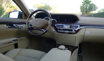 An interior view of the 2012 Mercedes-Benz S400 Hybrid