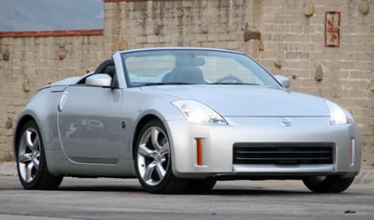 A three-quarter front view of a 2008 Nissan 350Z Roadster Touring
