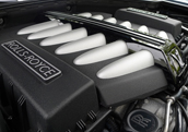 The 6.6-liter direct-injected V12 engine of the 2011 Rolls Royce Ghost The 6.6-liter direct-injected V12 engine of the 2011 Rolls Royce Ghost