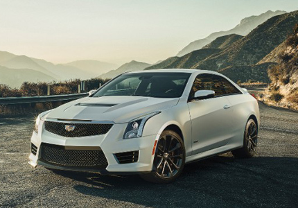 The Cadillac ATS-V Coupe, one of GAYOT's Top 10 Sports Coupes