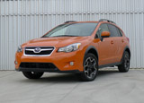 A three-quarter front view of the Subaru XV Crosstrek A three-quarter front view of the Subaru XV Crosstrek