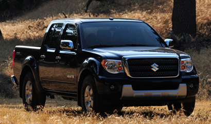 A three-quarter front view of a 2012 Suzuki Equator Crew Cab A three-quarter front view of a 2012 Suzuki Equator Crew Cab