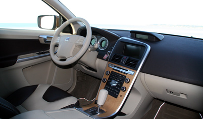 An interior view of the 2010 Volvo XC60
