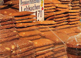 Lebkuchen, a soft molasses cookie, and other treats at the Nürnberg Christmas Market; photograph by Steffen Oliver Riese Lebkuchen, a soft molasses cookie, and other treats at the Nürnberg Christmas Market; photograph by Steffen Oliver Riese