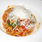 Spaghetti from chef Victor Casanova at Culina at the Four Seasons at Doheny