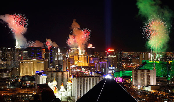 The Vegas Strip on New Year's Eve is one of the biggest parties in the world