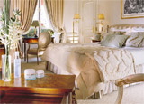 A guest room at Hôtel Plaza Athénée in Paris, France A guest room at Hôtel Plaza Athénée in Paris, France