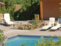 The pool at Bishop's Lodge Santa Fe in New Mexico The pool at Bishop's Lodge Santa Fe in New Mexico