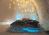 A room at the Ice Hotel in Sweden Ice Hotel room