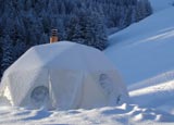 A pod at the Whitepod Eco-Resort in  Switzerland