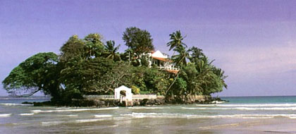 A view of Taprobane Island in Sri Lanka