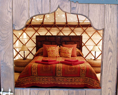 The Afghani yurt at The Hoopoe Yurt Hotel in Spain