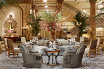 Hotel lobby at The Fairmont San Francisco in California Hotel lobby at The Fairmont San Francisco in California