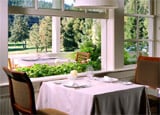 A dining area at The Restaurant at Meadowood at Meadowood Napa Valley