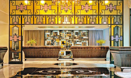 The lobby of Loews New Orleans Hotel in Louisiana The lobby of Loews New Orleans Hotel in Louisiana