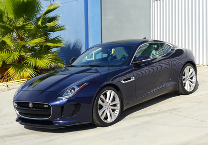 The Jaguar F-TYPE S Coupe Manual, one of GAYOT's Top 10 Exotic Sports Cars