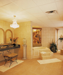 The women's spa locker room at Château Élan Spa in Atlanta, Georgia The women's spa locker room at Château Élan Spa in Atlanta, Georgia