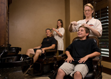 Father and Son Haircut