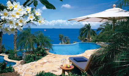 A view from the spa pool at Sense, A Rosewood Spa™