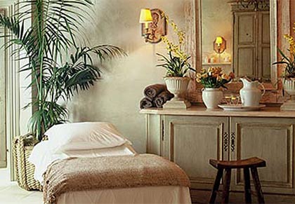 A massage table awaits at the Cal-a-Vie Spa in California