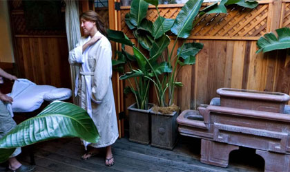 Le Petite Retreat spa in Los Angeles offers an outdoor cabana and bungalow for massages Le Petite Retreat spa in Los Angeles offers an outdoor cabana and bungalow for massages