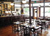 The interior dining area of Bar Del Corso