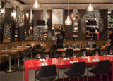 The dining area of Cupola Pizzeria in San Francisco