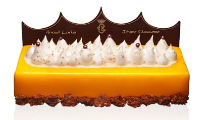 Buche de Noel created by pastry chef Jerome Chaucesse and master chocolatier Arnaud Larher