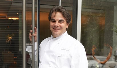 Gabriel Kreuther is in the kitchen at his eponymous restaurant near Bryant Park