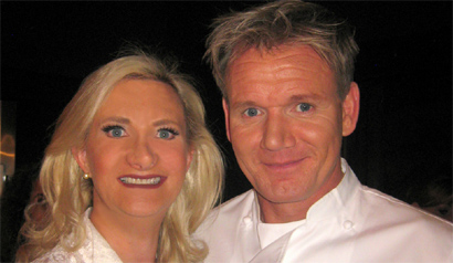 Sophie Gayot of GAYOT.com with chef Gordon Ramsay