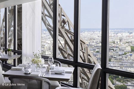 Le Jules Verne restaurant in the Eiffel Tower has re-opened