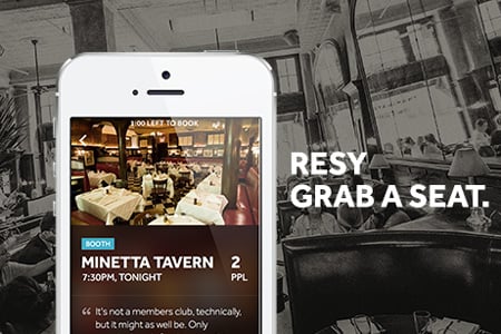 Get last-minute tables at in-demand restaurants with the mobile app RESY