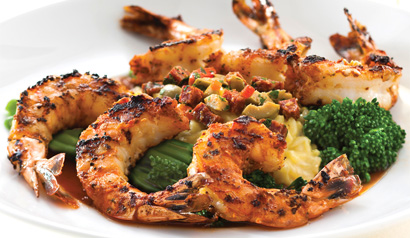 Mesquite-grilled garlic shrimp from Seasons 52