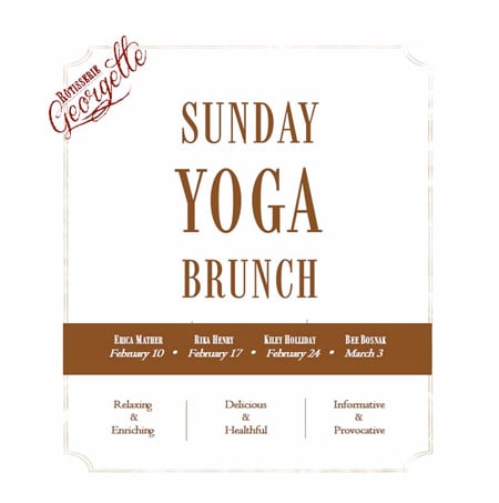 Sunday Yoga Brunches feature healthy food and a discussion with a guest yoga instructor