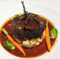 Comfort food with an Italian accent brings us old favorites like osso buco