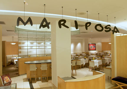 The dining area at Mariposa in Neiman Marcus