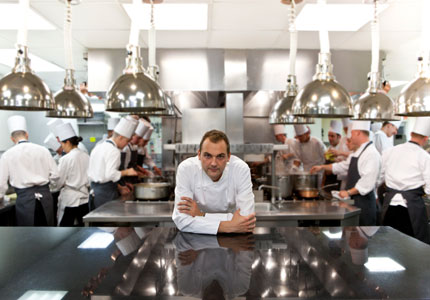 Chef Daniel Humm in his kitchen of The NoMad in NYC