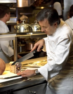 Chef Boulud at work (photo by B. Johnson)