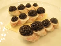 Langoustines with caviar from Alain Ducasse au Plaza Athénée in Paris