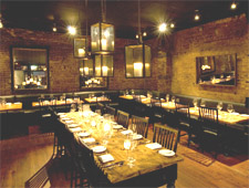 Dining room at Marc Forgione, New York, NY Dining room at Marc Forgione, New York, NY